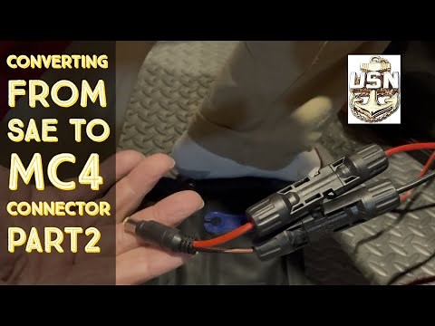 Harbor Freight Solar Panel - How to Convert from SAE to MC4 - Part 2 - Viewer Request Thanks D Albu!