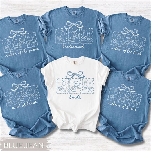 Bridal Party Shirts, Personalized Wedding Party Tees, Bridesmaid Proposal Gift, Mother of Bride, Gift for Maid of Honor, Custom Bachelorette - Etsy