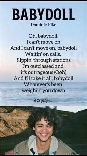 Babydoll Lyrics - Dominic Fike | I Can't Move On Babydoll #babydoll #dominicfike #song #lyrics