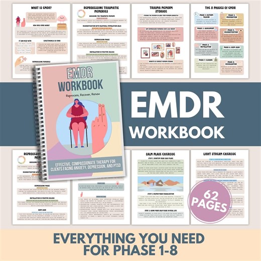 EMDR Therapy Workbook for Therapists: Treatment Plan, Worksheets, Flashcards (PDF Downloadable Guide) - Etsy Canada