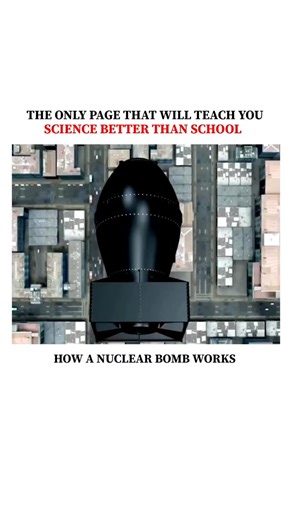 UNIVERSE | SCIENCE | TECHNOLOGY on Instagram: "A nuclear bomb releases an unimaginable amount of energy by changing the structure of atoms rather than burning fuel. In an atomic (fission) bomb, unstable atoms like uranium-235 or plutonium-239 are suddenly forced together so tightly that they split apart, starting a runaway chain reaction in a fraction of a second. Each split releases heat, radiation, and more particles that cause even more atoms to split, creating a blinding flash, a fireball ho