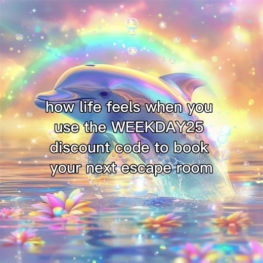 Use code WEEKDAY25 to get 25$ off bookings for 4 or more players Monday through Thursday! (Expiration date: 9/30/2024)#Meme #MemeCut #CapCut #dolphins #discount #sanantoniotx #supportsmallbusiness #familyfriendly #escaperoom #escaperoom #escaperoomsanantonio #thingstodoinsanantonio #symphony