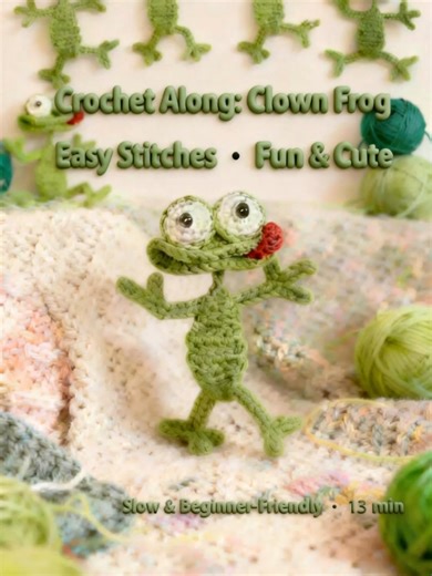 Beginner-Friendly Clown Frog Crochet Tutorial