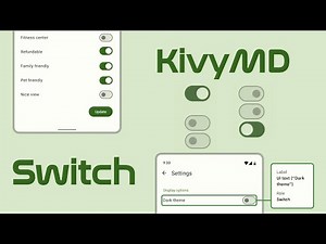 KivyMD. Best practice. Settings screen with M3 style switches
