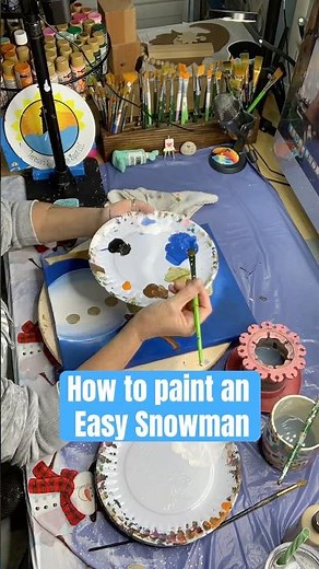 How To Paint An Easy Snowman!