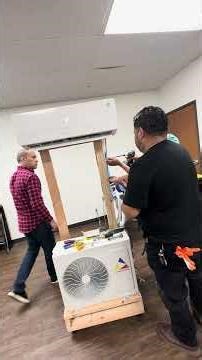 Checking mini split after assembly.