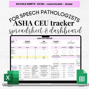 SLP CEU Tracker, Speech Pathology CEU Tracker, Asha Ceu Tracker, Asha Ceu Tracking, Asha Ceu Log, Speech Therapy Pd Ceu Tracker, Slp License - Etsy Australia
