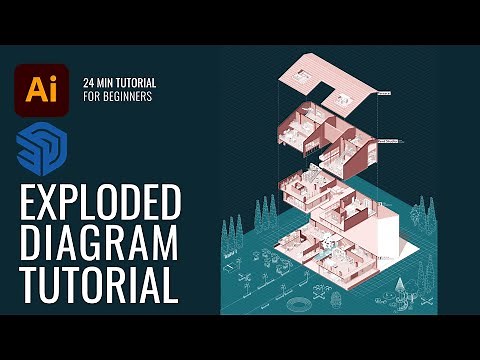 FREE COURSE: Exploded House Diagram Drawing SketchUp to Illustrator Tutorial