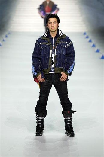 Hudson Williams Winks to Shane Hollander As He Makes His Runway Debut in Milan