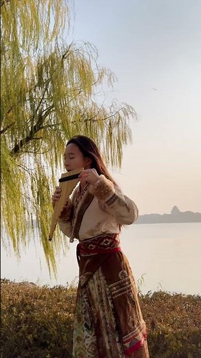 #music ". Farewell " Pan Flute - Aileen Wang 🪈 #flute 🌄🌍