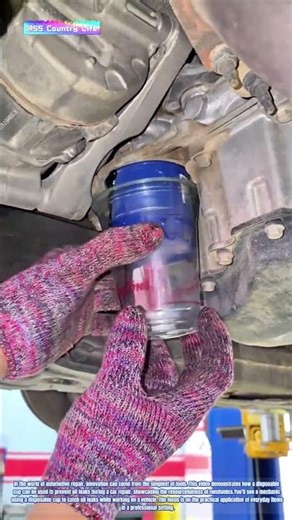 Automotive Repair: Using a Disposable Cup to Catch Oil Leaks