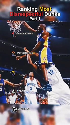 Ranking DISRESPECTFUL Dunks In NBA History 😤🏀