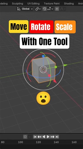 Blender Transform Tool Explained #blender3d #blender #tectuts #3danimation #shorts #transform