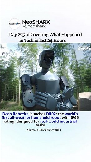 Deep Robotics launches DR02: the world’s first all-weather humanoid robot with IP66 rating,