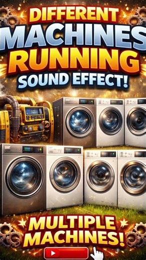 Different Machines Running Sound Effect | Washer Dryer Generator Noise