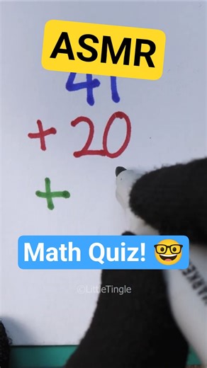 ASMR Math Quiz Addition marker sounds no talking #asmr #maths #tingles #notalking