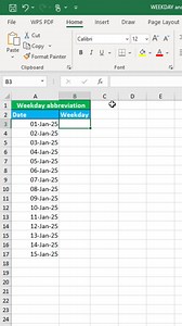 8.3K views · 51 reactions | Create weekday abbreviation in excel - WEEKDAY function | Time to Office | Facebook