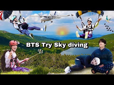 BTS try SKY DIVING 🫣😳// Hindi dubbing // run ep 9