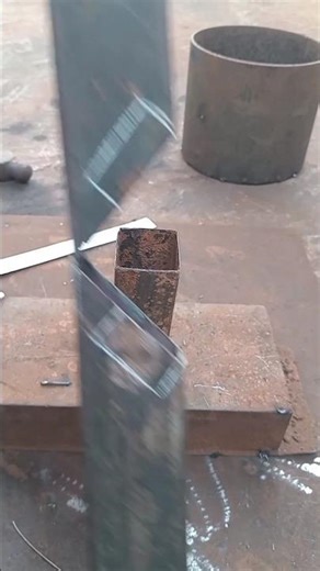 The secret joint square tube to square in the table pole manufacturing #welding #ideas #shorts #art