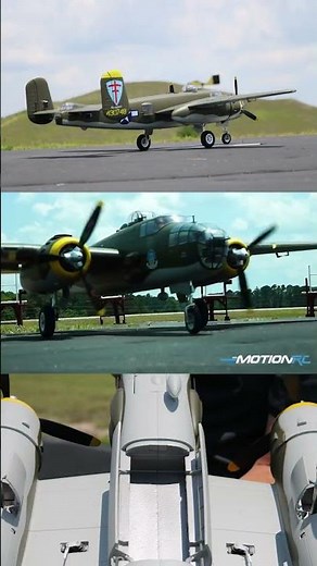 Fly the stunning FlightLine B-25 Mitchell! One of the most popular twin engine RC warbirds today!