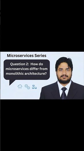 Q2. How do microservices differ from monolithic architecture?| #shorts | Pavan Boggala