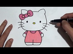 Cómo dibujar a Hello Kitty fácil y paso a paso