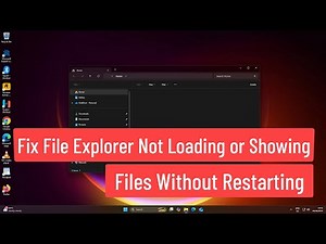 Fix File Explorer Not Loading or Showing Files Without Restarting In Windows 11/10