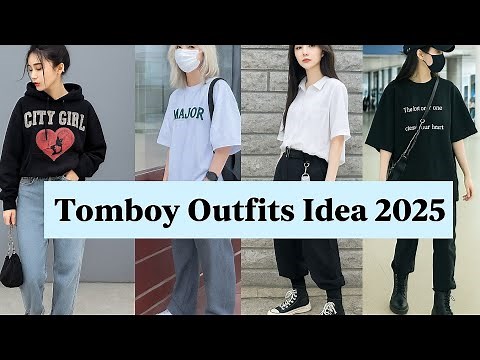 Tomboy Outfit Ideas 2025| Korean Tomboy Outfits For Teenager Girls | Boyish Fashion Ideas |#tomboy