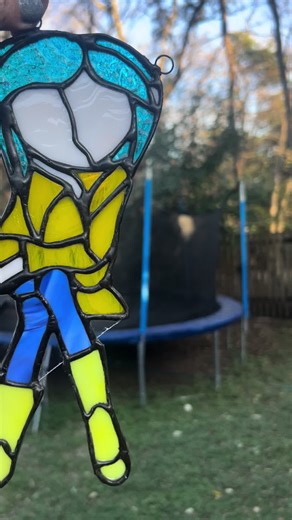 Coraline Inspired Stained Glass Suncatcher Craft