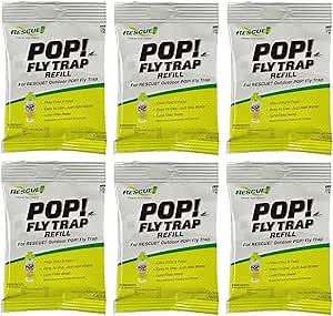RESCUE! POP! Fly Trap Bait Refill – Outdoor Use – 6 Pack