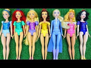 99 Minutes Disney Princess Collection ASMR Satisfying Unboxing | Disney Dolls Relaxing