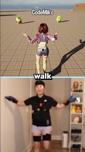 walking through the virtual world on a treadmill!!!