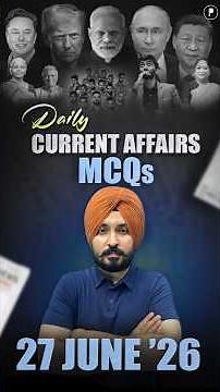 Daily Current Affairs MCQ | Current Affairs Today I 27 June 2026 #parchamclasses