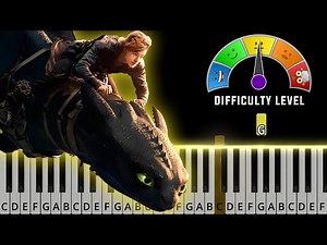 Test Drive - How To Train Your Dragon | MEDIUM Piano Tutorial + Sheet Music (PDF)