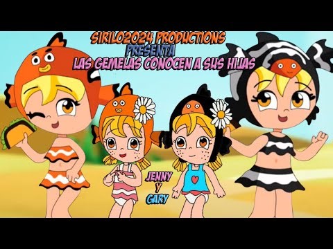 princesas del mar loquendo las gemelas conocen a sus hijas "jenny y gary"