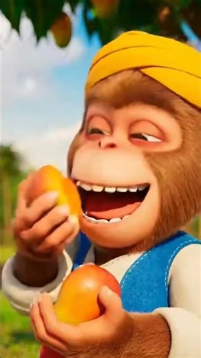 Monkey Plants Mango Tree, Pure Joy#MonkeyFun #MangoTree #3DAnimation #FarmAdventure #CuteShorts