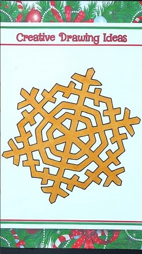 Step by Step Snowflake Drawing ❄️Creative Drawing Ideas
