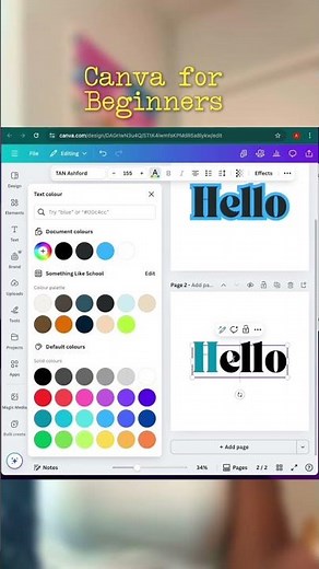 How to create Multi Color text in canva. Multi colour text in canva #canva
