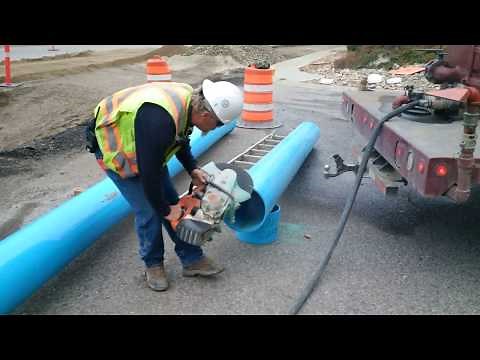 How to: The correct way to bevel larger diameter PVC pipe or ductile pipe