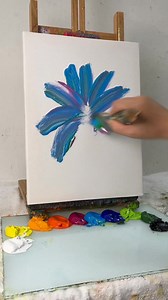 367K views · 7.7K reactions | Colorful Acrylic Flower Painting | Easy Floral Art Tutorial for Beginners | HO Art | Facebook