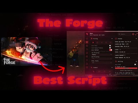 Script The Forge | Rift - Auto Mine, Auto Attack Mobs, Auto Block, Auto Race, Auto Sell and more...
