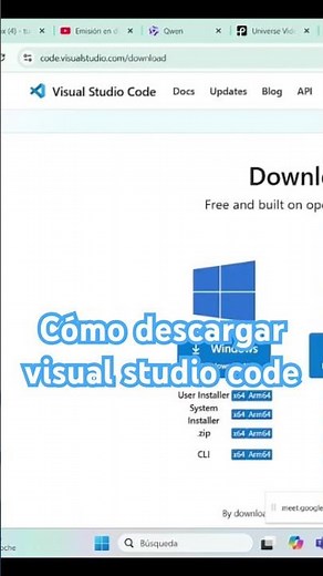 Cómo descargar visual estudio code #descargar #visual #desarrollosoftware #tecnologia #tutorial