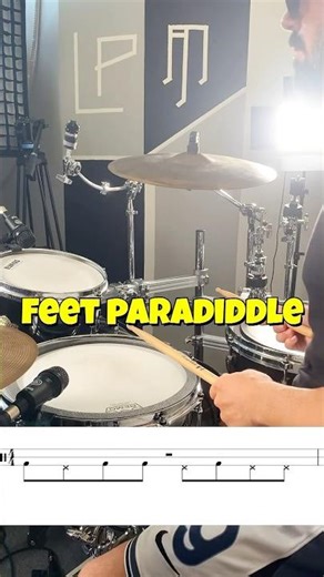 Feet Paradiddle 👣🥁 #shortsyoutube #drums #shortvideo
