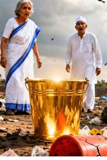 Broken bucket vs. golden bucket 🥹 #golden ##bucket #broken @For You House ⍟