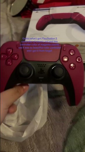 I finally got PlayStation 5 cosmic red controller today at target and magenta cosmic red is cute 🥰
