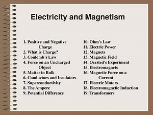 Electricity and Magnetism - SlideServe