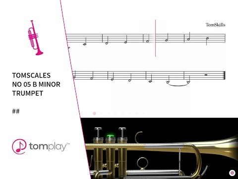 B Minor Trumpet Scale (Sheet Music and Backing Track) 🎷