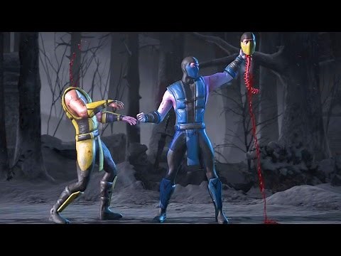 Mortal Kombat X - *NEW* KLASSIC SUBZERO HEAD RIP FATALITY!