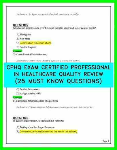 CPHQ EXAM Certified Professional in Healthcare Quality Review 25 Must Know Questions Video 2026HD