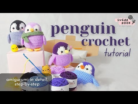 🐧 Crochet Baby Penguin | Detailed step-by-step Amigurumi Tutorial by Sugar Hook